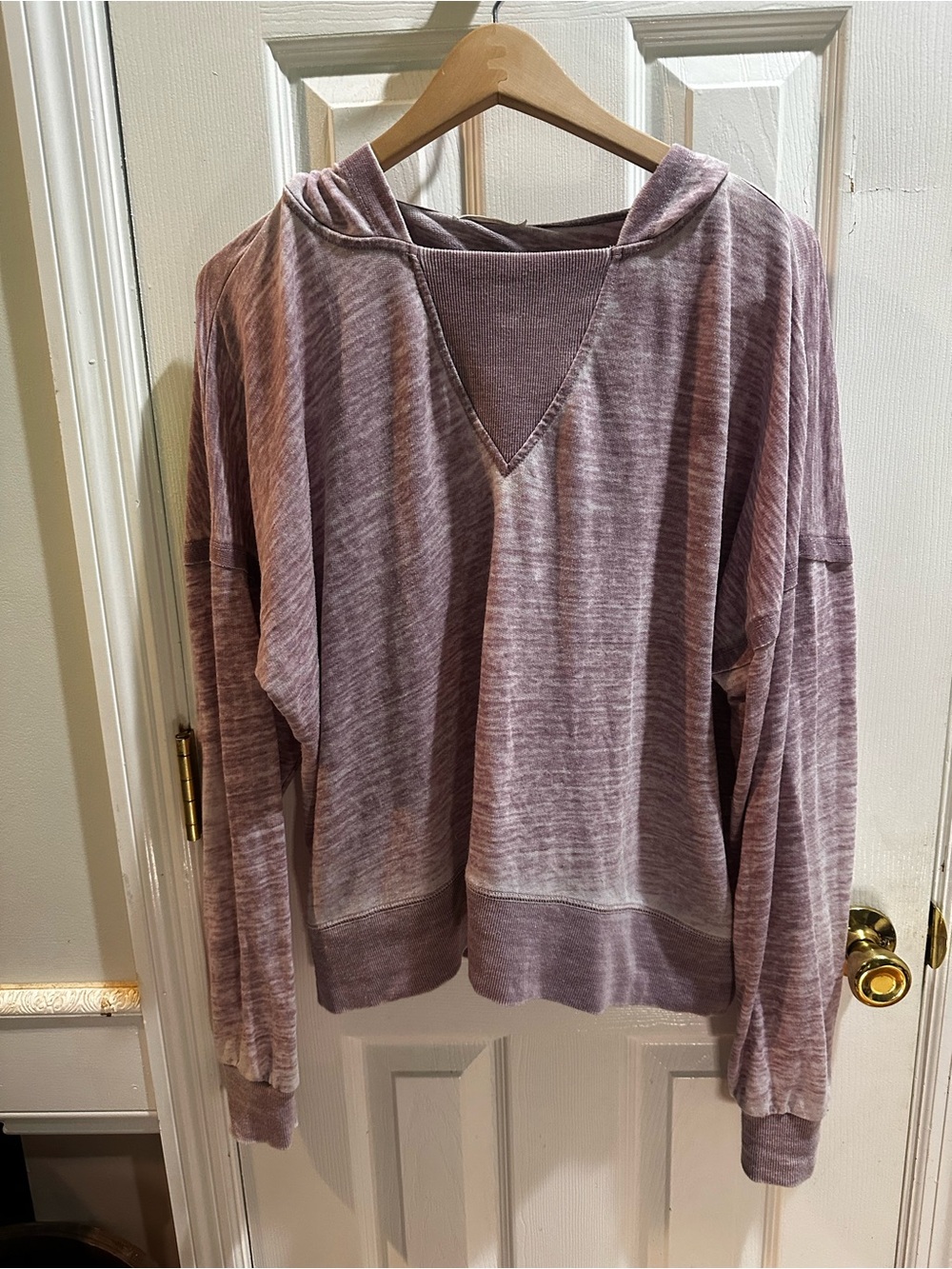 Free People Movement Heathered Purple Pullover Hoodie Lightweight Oversized S